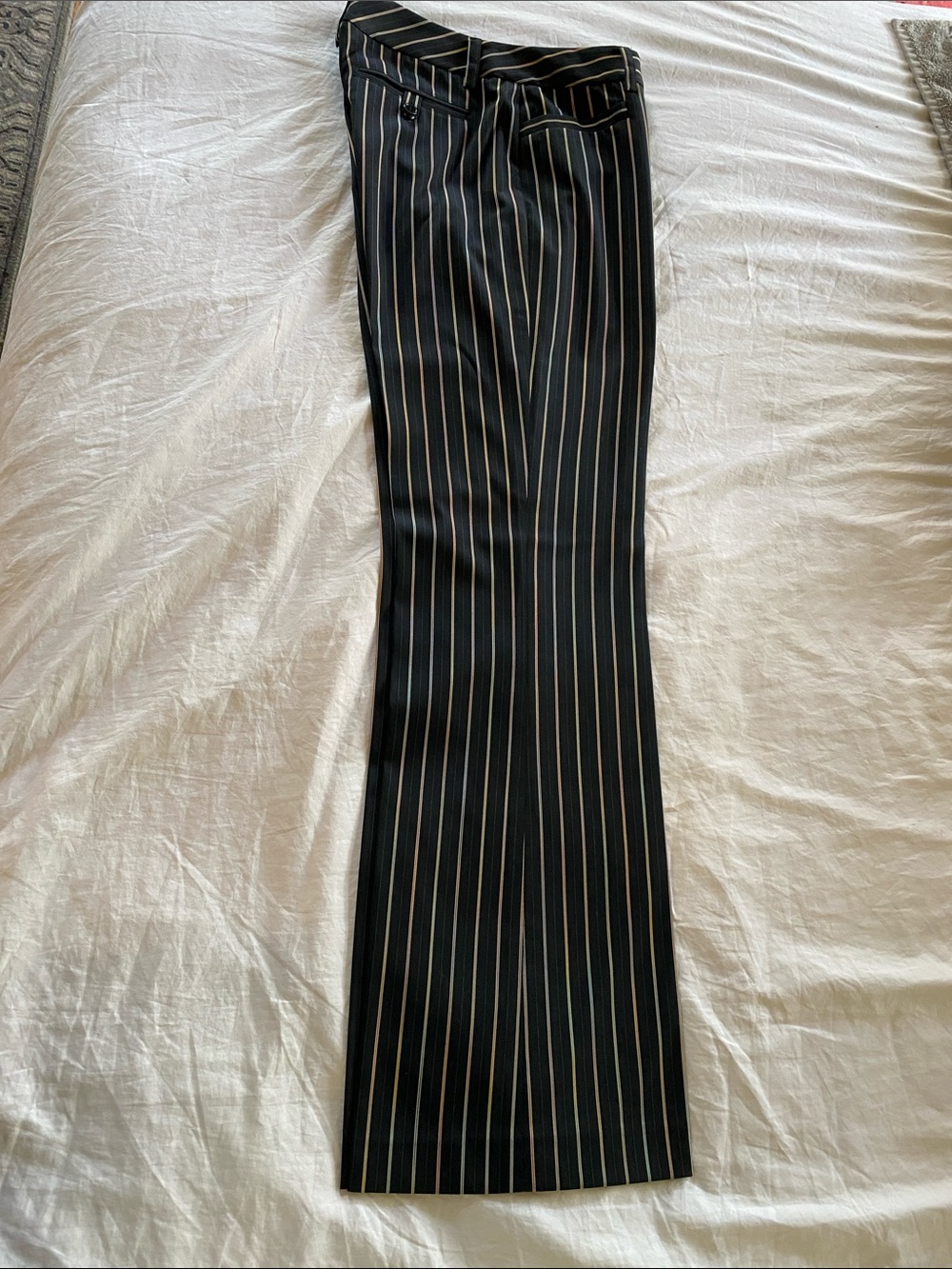 Black Pinstripe Dress Pants Womyn